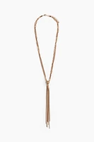 Box-Chain Lariat Necklace