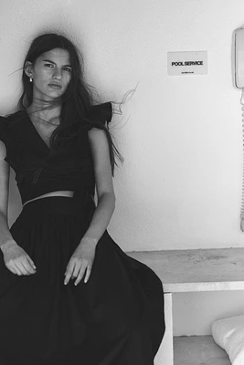 Poplin Maxi Skirt