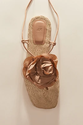 Appliquéd Espadrille Sandals