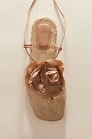 Appliquéd Espadrille Sandals