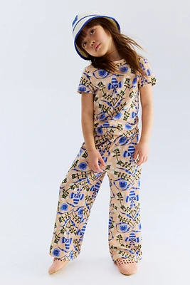 Pantalon en jersey pointelle
