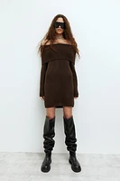 Off-the-Shoulder Knit Dress