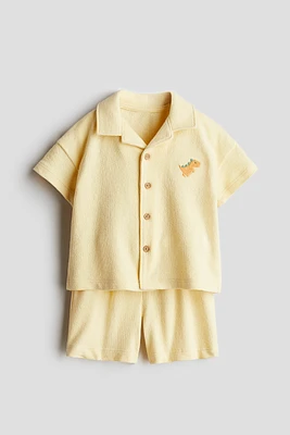 2-Piece Terry Resort Shirt and Shorts Set