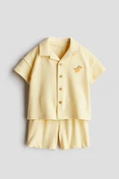 2-Piece Terry Resort Shirt and Shorts Set