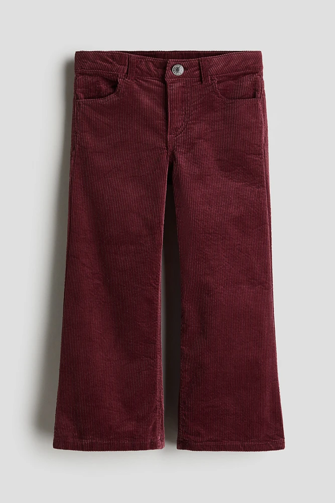 Pantalon large en velours côtelé