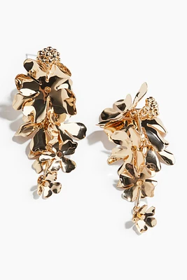 Flower-Decorated Earrings