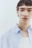 Regular-Fit Linen-Blend Shirt