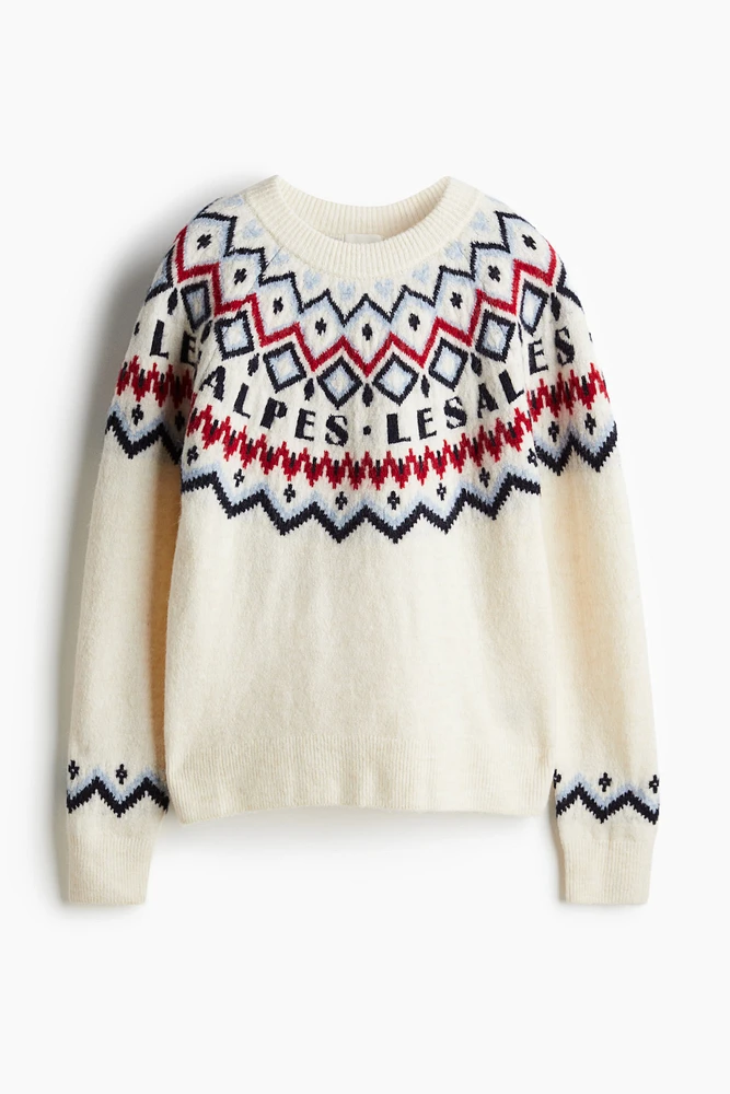 Jacquard-Knit Sweater