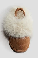 Fluffy-Lined Slippers