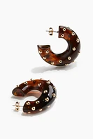 Studded Hoop Earrings