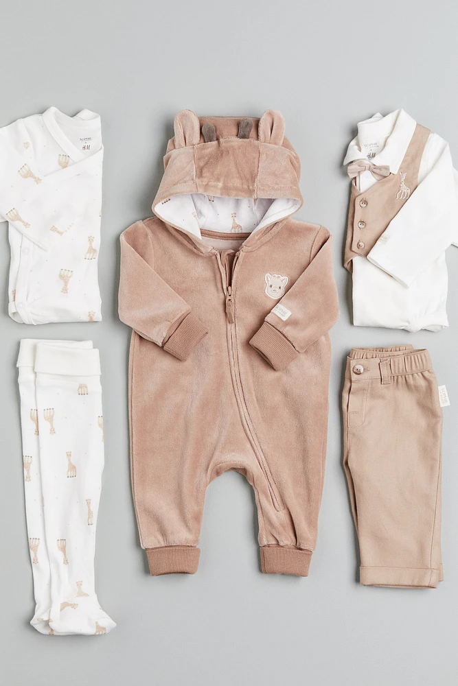 Hooded Velour Jumpsuit