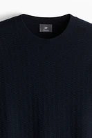 Regular Fit Textured-knit T-shirt