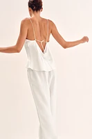 Linen-Blend Drawstring Pants