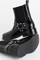 Leather Biker Boots