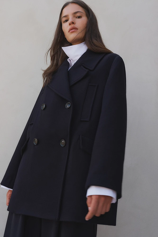 Wool-Blend Pea Coat