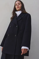 Wool-Blend Pea Coat