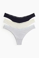 3-pack Cotton Thong Briefs