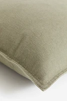 Housse de coussin en lin mélangé