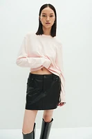 Short Fine-Knit Sweater