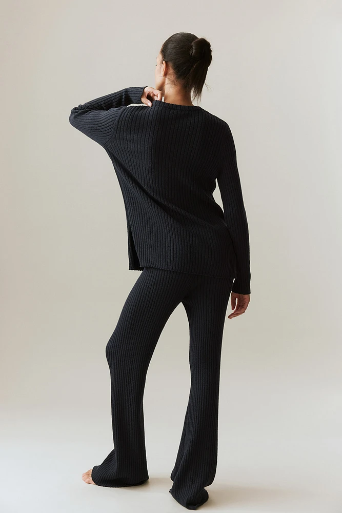 Haut en tricot côtelé