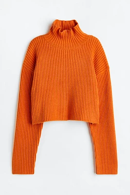 Ribbed Mock Turtleneck Sweater