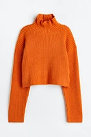 Ribbed Mock Turtleneck Sweater