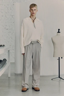 Wool-Blend Suit Pants