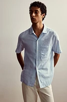 Regular Fit Linen-Blend Resort Shirt