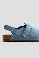 Denim Open-Heeled Shoes