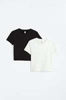 2-pack Crop T-shirts