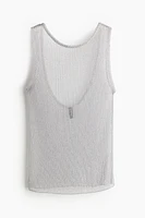 Shimmery Low-back Tank Top