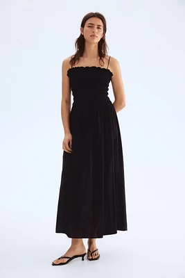 Smocked-Bodice Strappy Dress