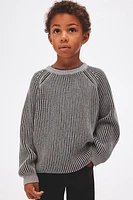 Rib-Knit Cotton Sweater