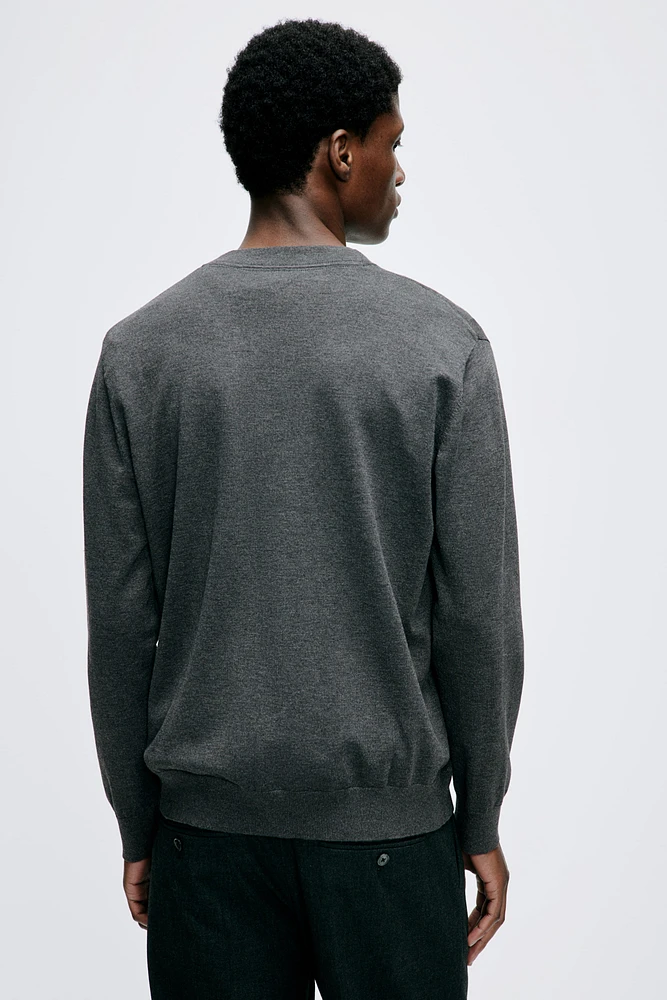 Regular Fit Fine-Knit Cardigan