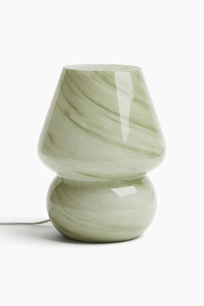 Lampe de table en verre
