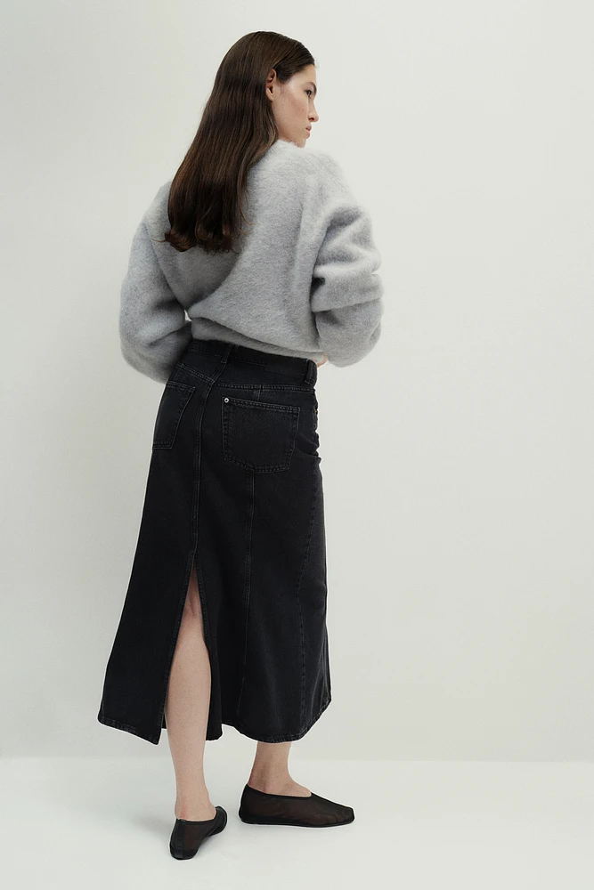 Flared Denim Skirt