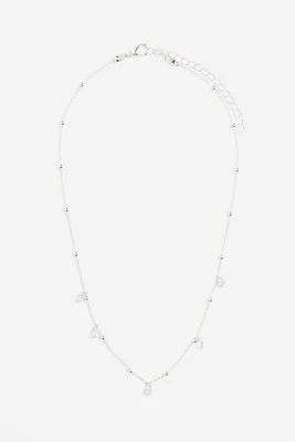 Rhinestone-pendant Necklace