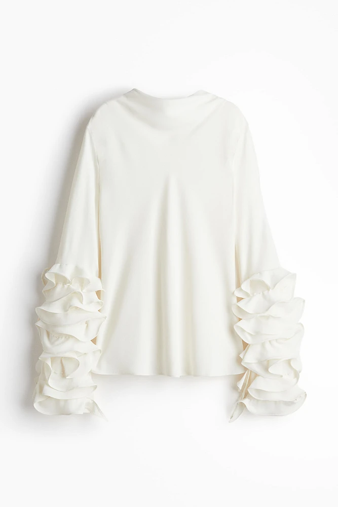 Ruffle-Sleeved Blouse