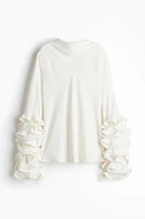 Ruffle-Sleeved Blouse