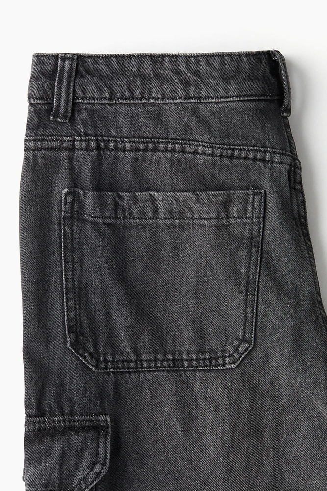 Denim Cargo Pants