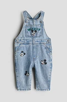 Embroidery-detail Denim Overalls