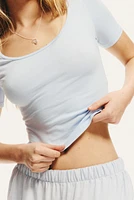 Cropped Scoop-Neck T-shirt