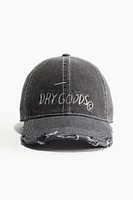 Embroidered-motif Denim Cap