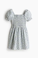 Robe smockée en popeline