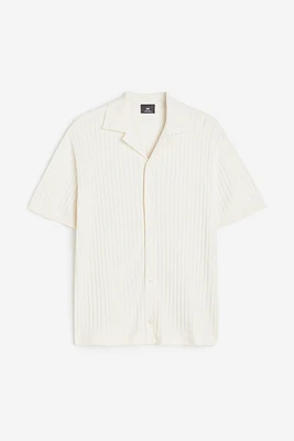 Regular Fit Rib-knit Resort Shirt