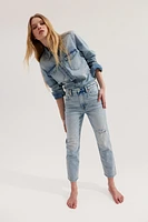 Slim Straight High Ankle Jeans