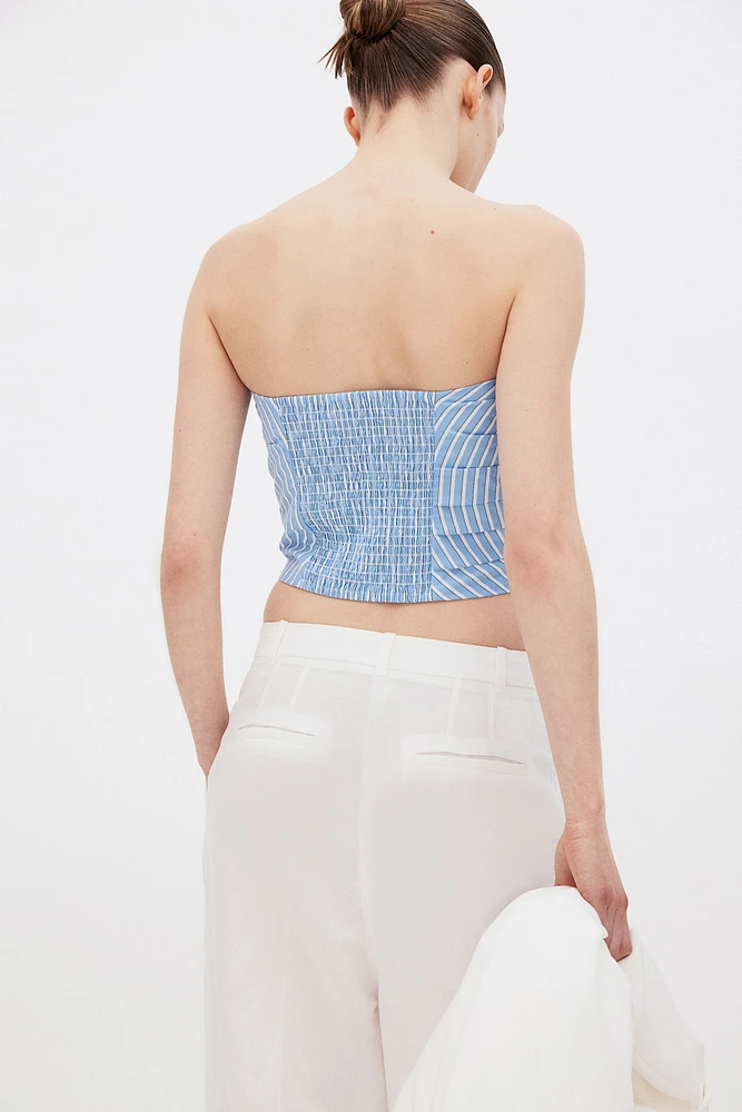 Pleat-detail Bandeau Top