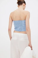 Pleat-detail Bandeau Top