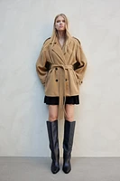 Short felted pea coat