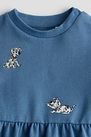 Embroidery-Detail Sweatshirt Dress